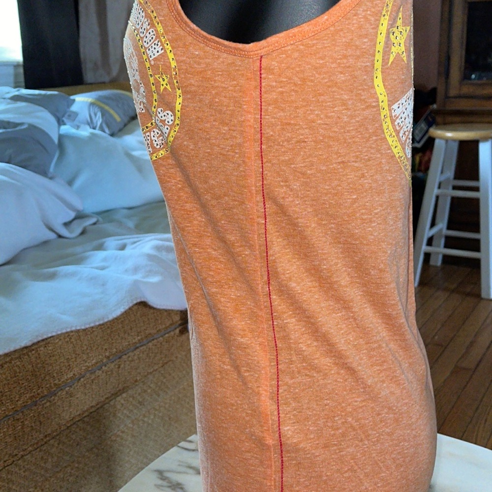 Harley Davidsom orange tank top medium - Picture 5 of 9